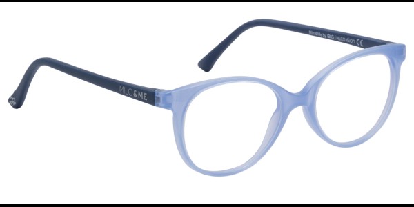 Sara denim lichtblauw / donkerblauw half transparant