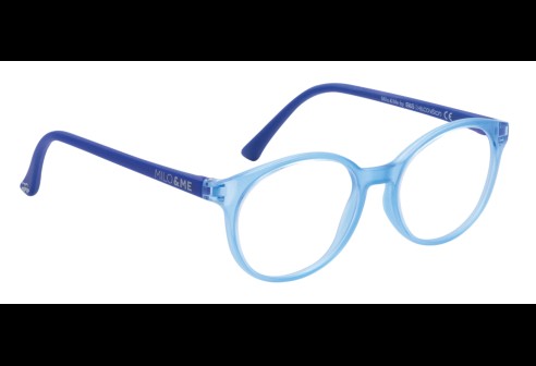 Juno lichtblauw / denim blauw half transparant