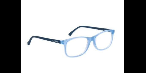 Alex denim lichtblauw / donkerblauw half transparant