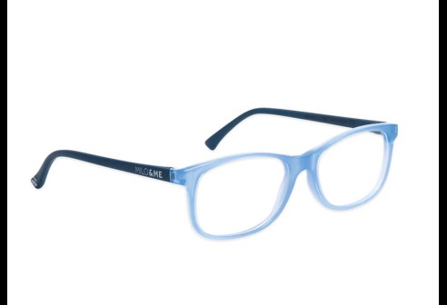Alex denim lichtblauw / donkerblauw half transparant