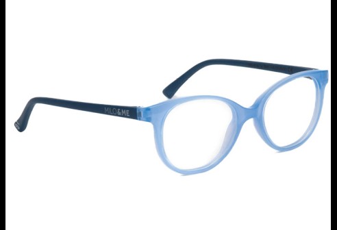 Sara denim lichtblauw / donkerblauw half transparant